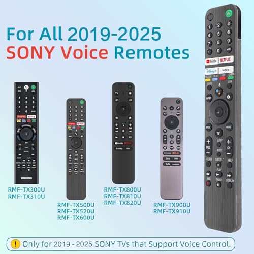 KPDP Sony TV Replacement Remote Compatible with All 2019 to 2024 Sony and Bravia Smart TVs with Voice Control Works Perfectly with XR and XBR Series 4K LED OLED Google and Android TVs Includes - Image 3