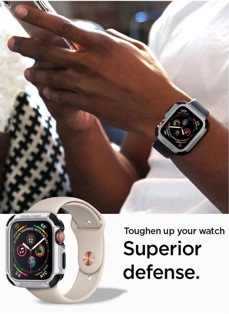 Spigen Tough Armor cover for Apple Watch 44mm Series 6/SE/5/4 - Silver  - Image 5