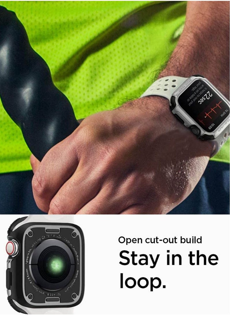 Spigen Tough Armor cover for Apple Watch 44mm Series 6/SE/5/4 - Silver  - Image 4