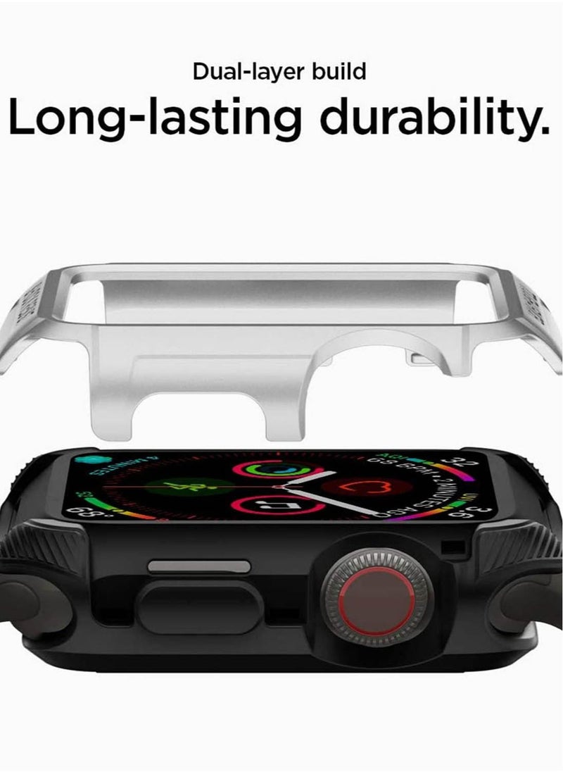 Spigen Tough Armor cover for Apple Watch 44mm Series 6/SE/5/4 - Silver  - Image 2