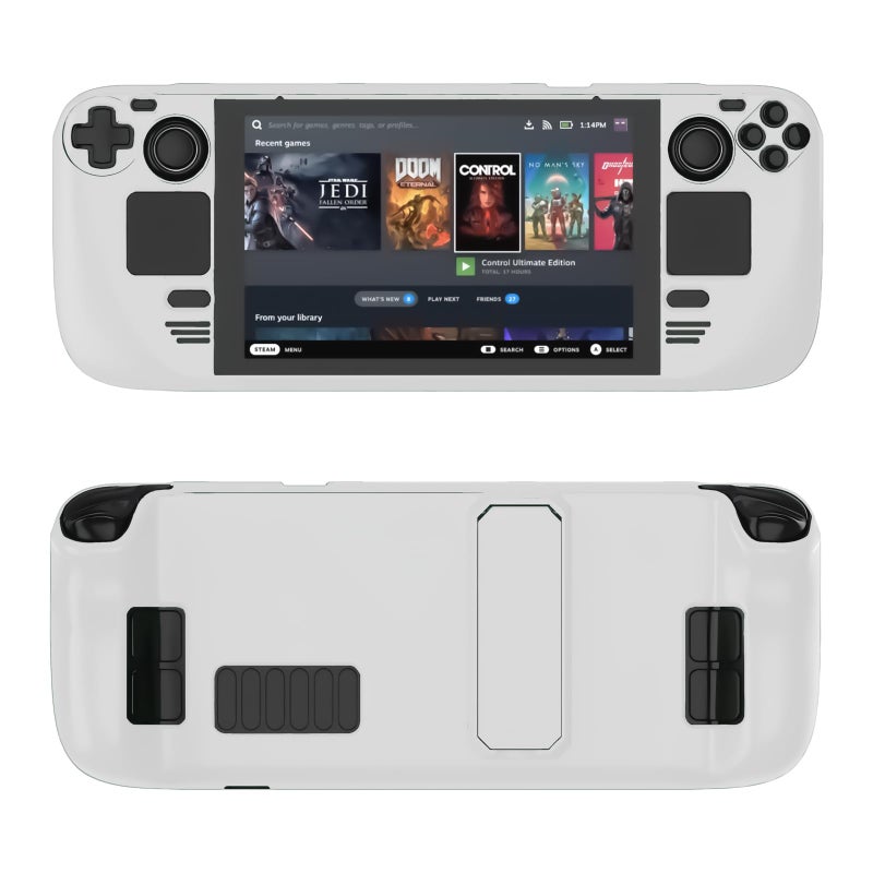 Sorandy Steam Deck Case Steam Deck Carrying Case Kickstand Protective Case for Steam Deck Steam Deck Accessories with Drops Scratches Dust Fingerprints Hands Full - Image 2