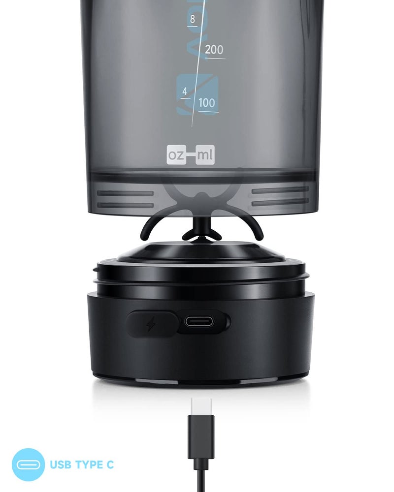 VOLTRX Shaker Bottle, Gallium USB C Rechargeable Electric Protein Shake Mixer, Shaker Cups for Protein Shakes and Meal Replacement Shakes, BPA Free, Made with Tritan, 24oz - Image 5