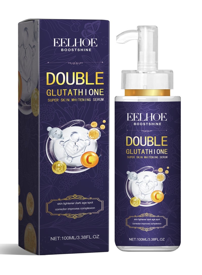 EELHOE Glutathione Serum for Skin Brightening, Azonee Hydrating Face Serum with Kojic Acid & Niacinamide, Reduces Dark Spots, Enhances Skin Tone, 100ml - Image 1
