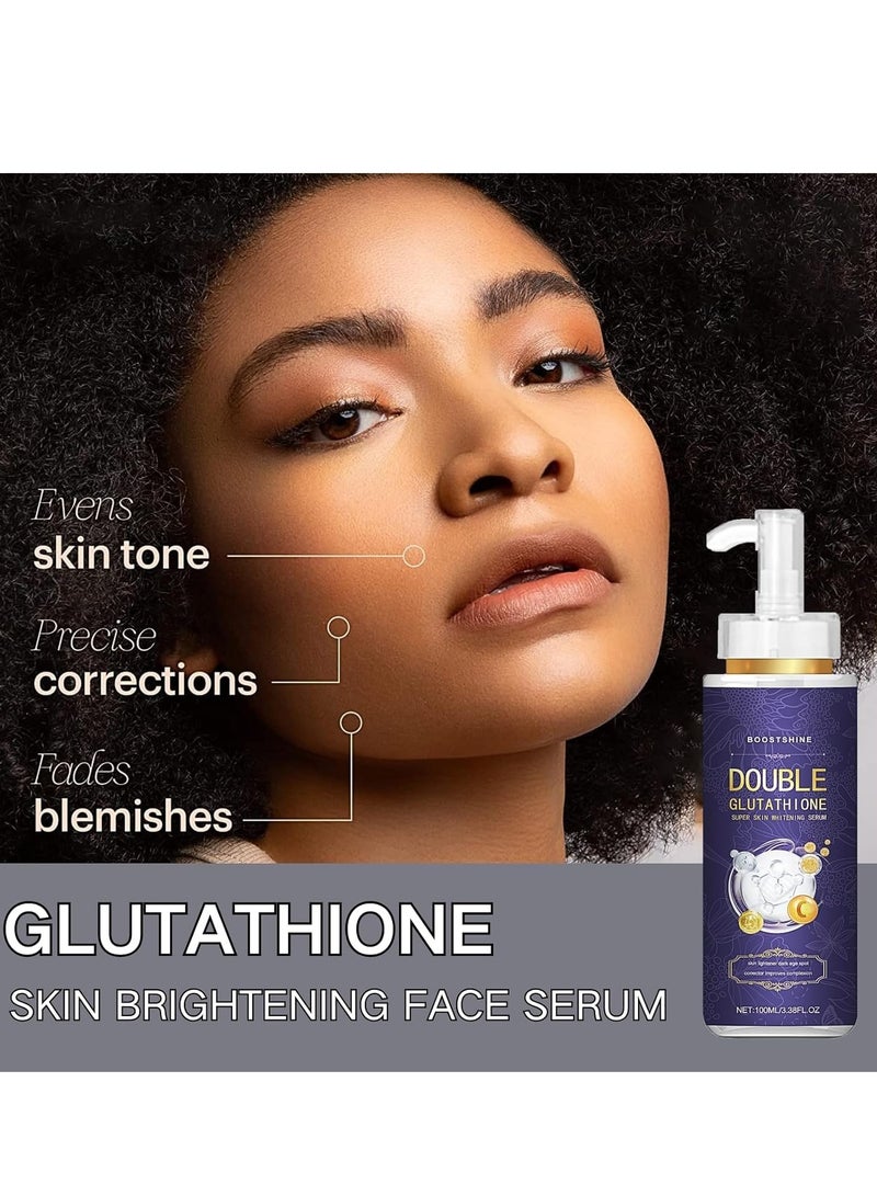 EELHOE Glutathione Serum for Skin Brightening, Azonee Hydrating Face Serum with Kojic Acid & Niacinamide, Reduces Dark Spots, Enhances Skin Tone, 100ml - Image 2