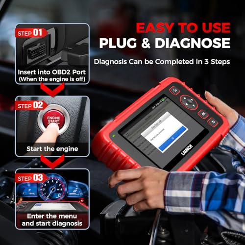 LAUNCH OBD2 Scanner CRP123X V2.0, 2025 Lifetime Free Update Diagnostic Scan Tool, Car Check Engine Code Reader with Oil/Brake/SAS/BMS/D.P.F/ABS Bleeding/Throttle Reset, FCA SGW, Auto VIN, Battery Test - Image 2