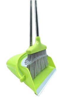 Xifando Xifando Extendable Long Handle Broom and Dustpan Set, Stainless Lightweight Upright Standing Broom and Dustpan Combo for Kitchen Lobby Office Living Room Household Indoor or Outside (Green)  - Image 4