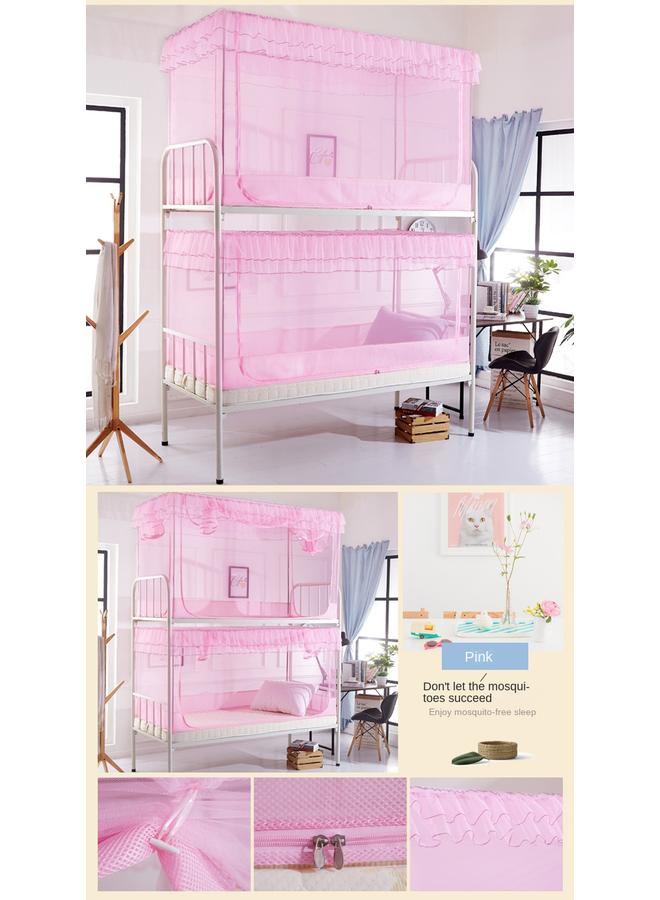 Bluejw 8DWL College Students' Dormitory Mosquito Net Burds High And Low Beds Children's Bed Dormitory Fully Surrounded By Mosquito And Insect Prevention Pure Color - Image 1