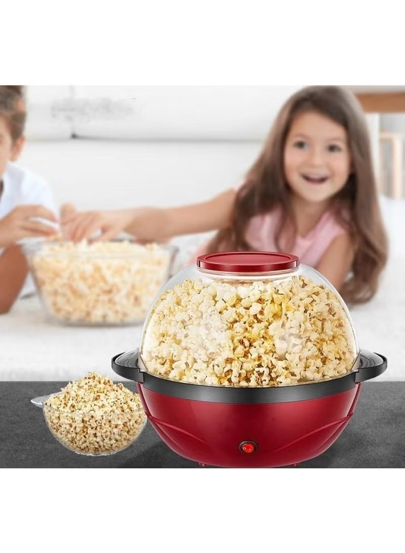 850W Automatic Stirring Popcorn Maker 3.6L Large Popper with Nonstick Heating Plate, Cool Touch Handles, Dishwasher Safe, Transparent Lid, Perfect for Home Snacks, Movie Nights, Kids Parties - Image 3