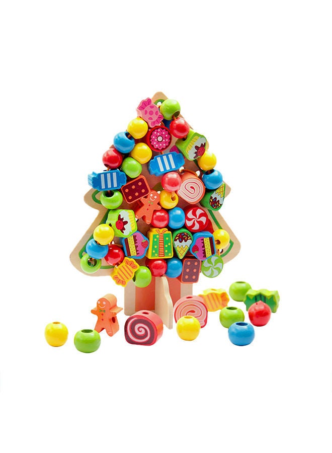 Y&D Stringing & Lacing Bead Set Candy Tree With Thread String, Colorful Beads, Tote Bag Wooden Puzzle Learning Educational Toys For Kids Boys Girls 3, 4, 5, 6 Years Old  - Image 1