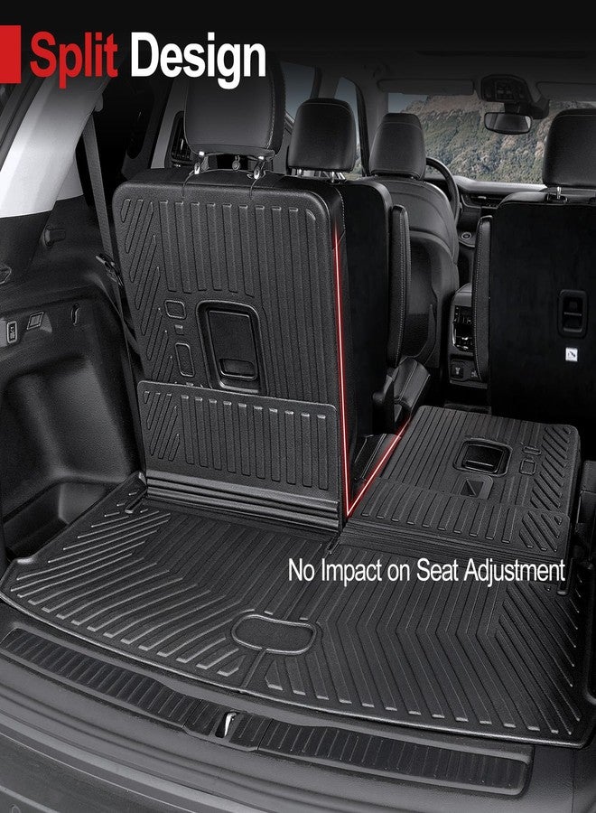 HOUCLEMIC Cargo Mat for 2021-2025 Jeep Grand Cherokee L, All Weather TPE Car Mats Rear Cargo Liner Trunk Mat with Seat Back Cover for 2025 Jeep Grand Cherokee L Accessories - Image 2