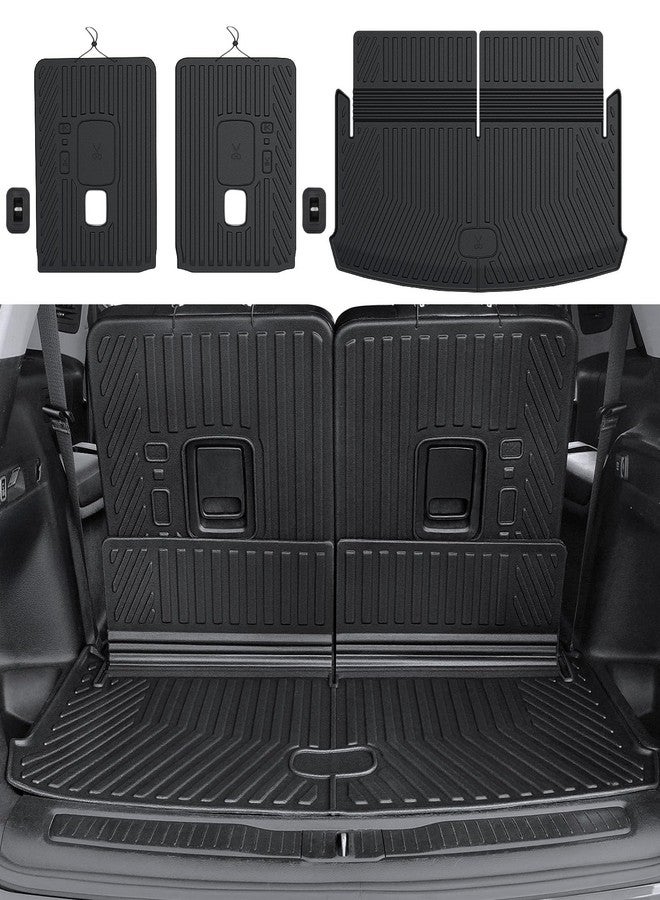 HOUCLEMIC Cargo Mat for 2021-2025 Jeep Grand Cherokee L, All Weather TPE Car Mats Rear Cargo Liner Trunk Mat with Seat Back Cover for 2025 Jeep Grand Cherokee L Accessories - Image 1