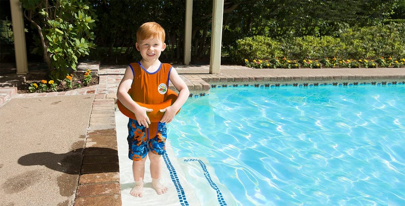 Poolmaster Learn-to-Swim Vest, Adjustable Tube Floatation Swim Trainer and Swim Aid for Kids Ages 3 to 6 Years, Orange - Image 4