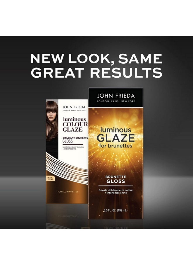 John Frieda - Brilliant Brunette Luminous Glaze Colour Enhancing Glaze Designed To Fill Damaged Areas For Smooth Glossy Brown Color 6.5 Ounce (Packaging May Vary) - Image 1