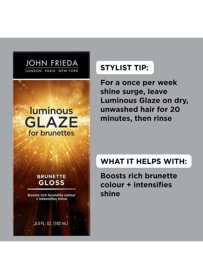 John Frieda - Brilliant Brunette Luminous Glaze Colour Enhancing Glaze Designed To Fill Damaged Areas For Smooth Glossy Brown Color 6.5 Ounce (Packaging May Vary) - Image 1