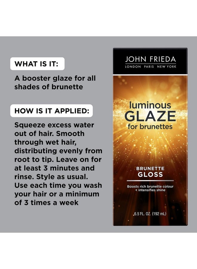 John Frieda - Brilliant Brunette Luminous Glaze Colour Enhancing Glaze Designed To Fill Damaged Areas For Smooth Glossy Brown Color 6.5 Ounce (Packaging May Vary) - Image 1