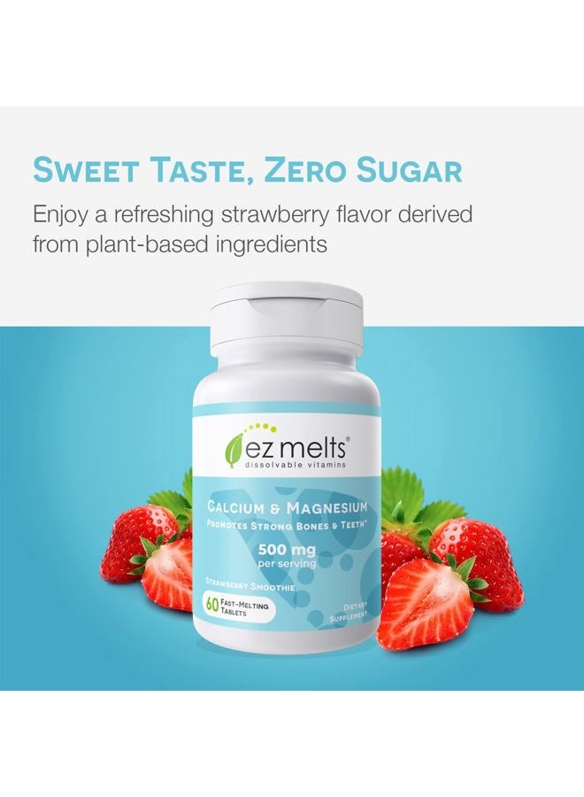 EZ Melts Dissolvable Calcium and Magnesium Supplement with Vitamin D3, Sugar-Free, 1-Month Supply - Image 5