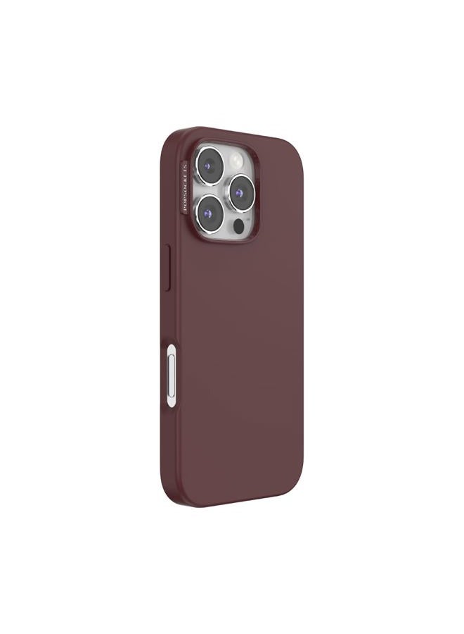 POPSOCKETS iPhone 16 Pro Case Compatible with MagSafe, Phone Case for iPhone 16 Pro, Wireless Charging Compatible, Case Only - Oxblood - Image 2