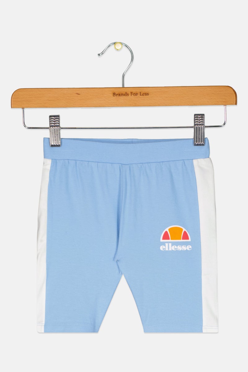 Ellesse شورتات دراجة للأطفال الأولاد بشعار العلامة التجارية، أزرق فاتح - Image 1