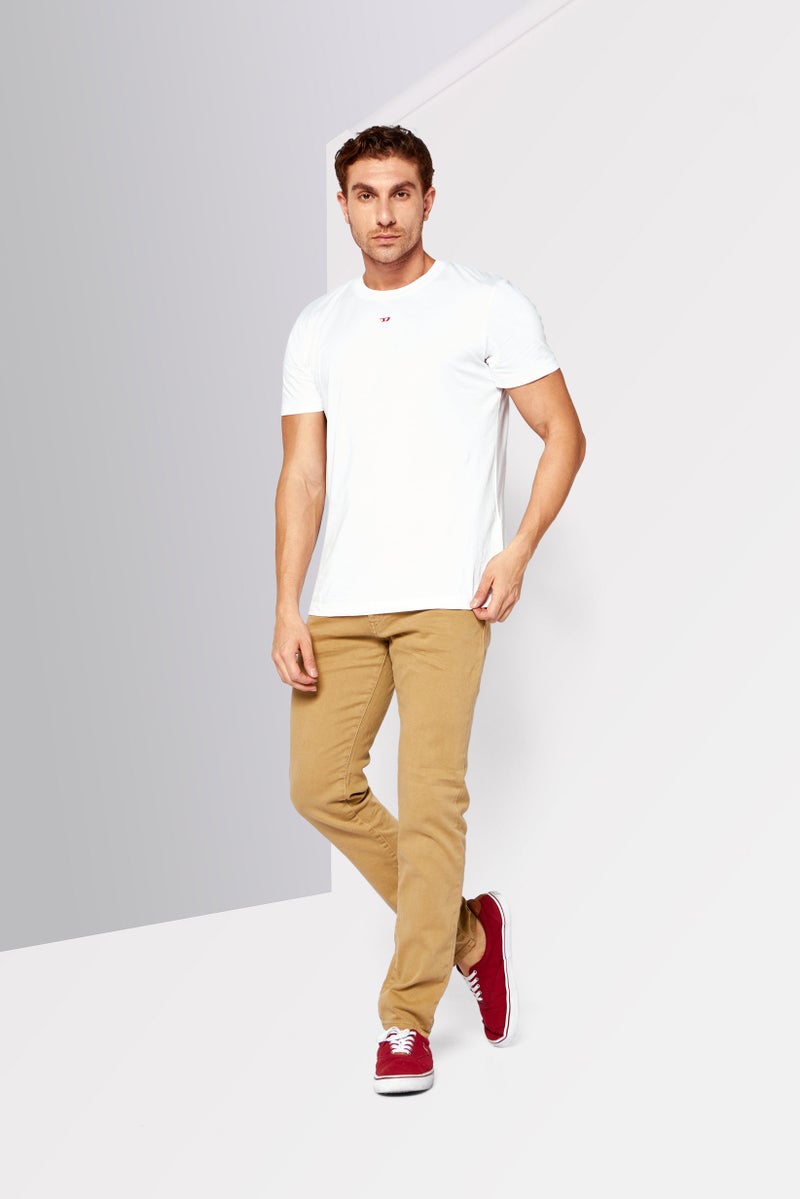 DIESEL Men 2019 D-Strukt Regular Fit Washed Denim Jeans, Tan - Image 2