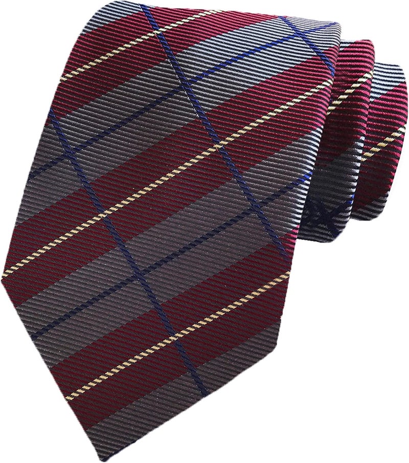 MENDENG Store Men's Classic Necktie Jacquard Woven Ties for Men Formal Business Ties Wedding Party Groomsmen Black Tie - Image 1