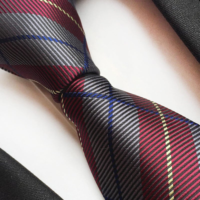MENDENG Store Men's Classic Necktie Jacquard Woven Ties for Men Formal Business Ties Wedding Party Groomsmen Black Tie - Image 5