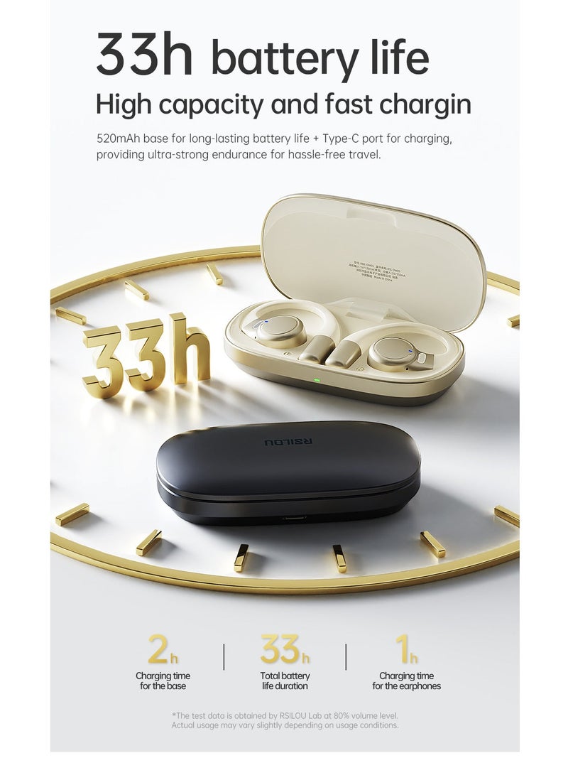 RSILOU - R3020 True Wireless Bluetooth Earbuds | 7.5 Hours Playback | 16.2mm Driver | Bluetooth 5.4 | Touch Control | Type-C Charging Case (33H Total Battery Life) - Image 5
