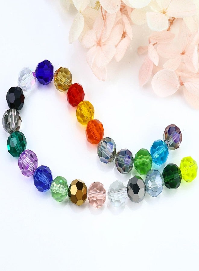 Dowarm 10MM Green Round Crystal Glass Beads, 50PCS Faceted Rondelle, Perfect for Jewelry Making, Crafts, Wine Charms, Wind Chimes, Suncatchers - Image 4