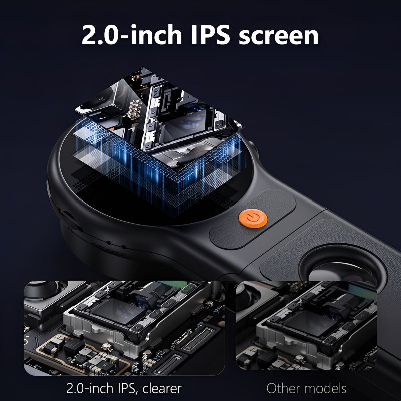 مجهر رقمي محمول للأطفال بدقة 1080P و تركيز تلقائي، تكبير 500 مرة، شاشة IPS مقاس 2 بوصة، بكسل 2 ميجا، 8 أضواء LED، مجهر محمول قابل للطي متوافق مع ويندوز وماك - Image 5