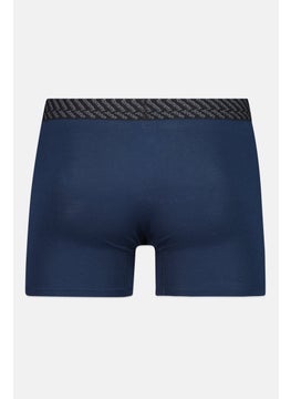 Tommy John Men 2 Pieces 4 Inseam Brand Logo Boxer Briefs, Navy/Grey  - Image 2