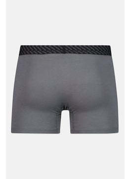 Tommy John Men 2 Pieces 4 Inseam Brand Logo Boxer Briefs, Navy/Grey  - Image 3