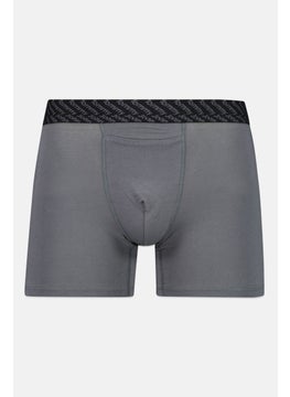 Tommy John Men 2 Pieces 4 Inseam Brand Logo Boxer Briefs, Navy/Grey  - Image 5