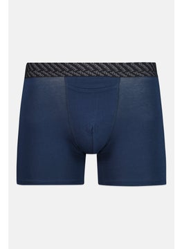 Tommy John Men 2 Pieces 4 Inseam Brand Logo Boxer Briefs, Navy/Grey  - Image 4