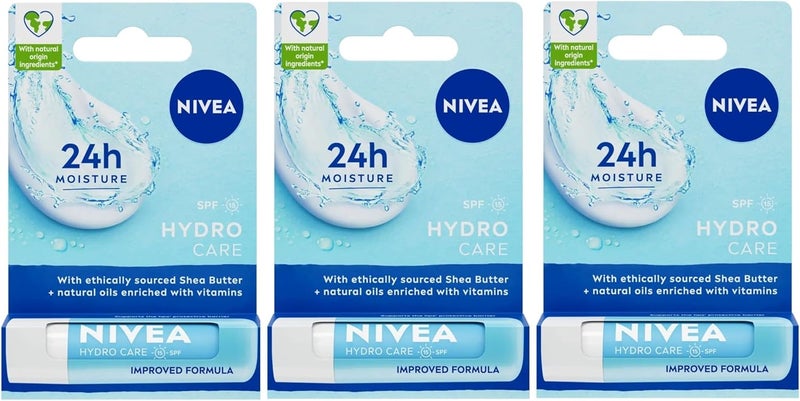 عبوة من 3 بلسم شفاه نيفيا للعناية بالشفاه هيدرو كير