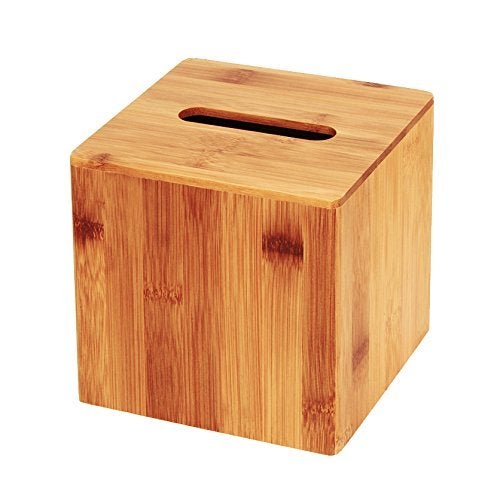 J JACKCUBE Design Premium Bamboo Tissue Box Cover – Modern Square Design for Home, Office, and Bathroom – Eco-Friendly and Durable Tissue Holder - MK273A - Image 4