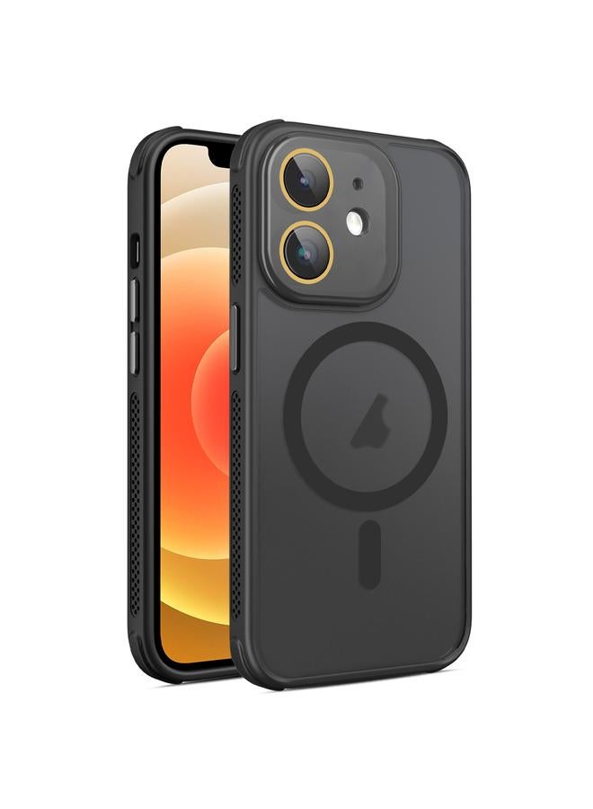 S-TOP Case For iPhone 12 Hardware Side Cooling Skin Feel Frosted MagSafe Magnetic Phone Case with Lens Film - Image 1