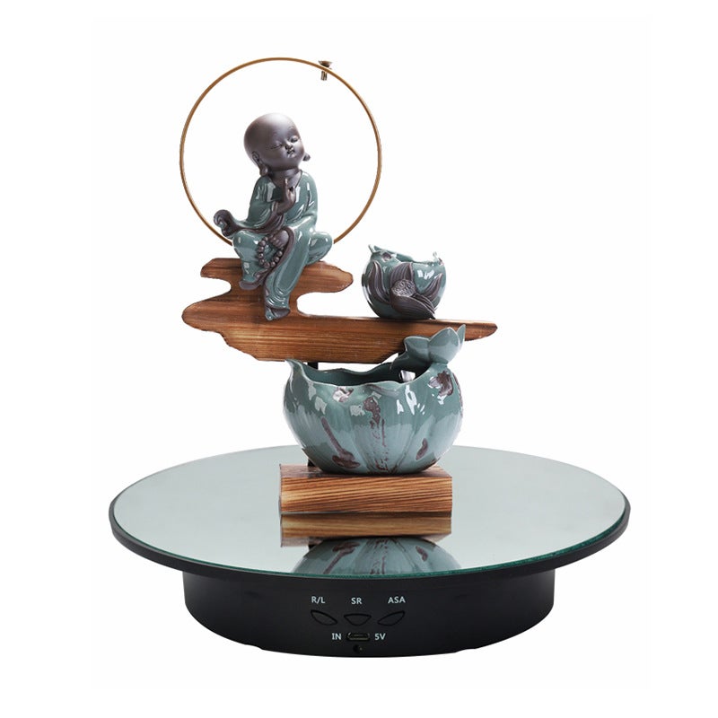 New Electric Charging Turntable Live Broadcast Jewelry Shooting Display Stand Intelligent Adjustable Speed Angle Automatic Rotation - Image 4