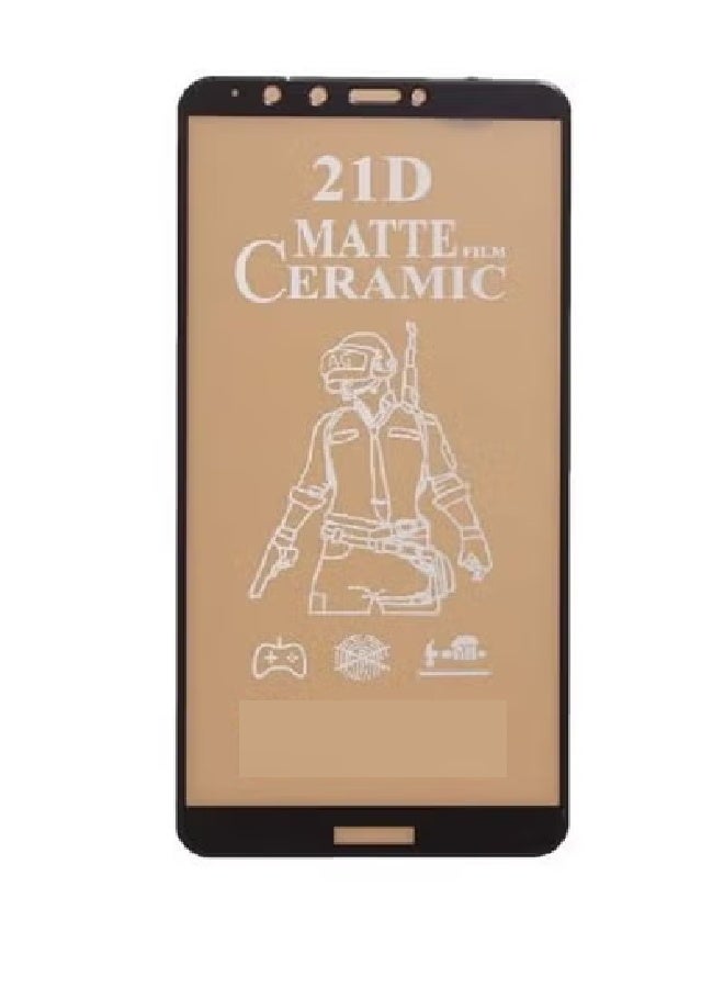 Matte Ceramic Screen Protector For Huawei Y9 2018 - Black - Image 1