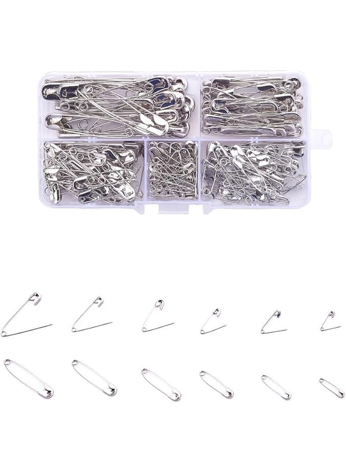 VITION 260pcs Safety Pins with Organizer Box, Assorted Sizes Stainless Steel Safety Pins for Sewing, Crafts, Fabric and Emergency Use - Image 3