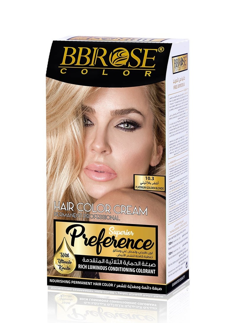 BBROSE HOME KIT FOR HAIR DYE WITHOUT AMMONIA AND RICH IN KERATIN 10.3 100ML - Image 1