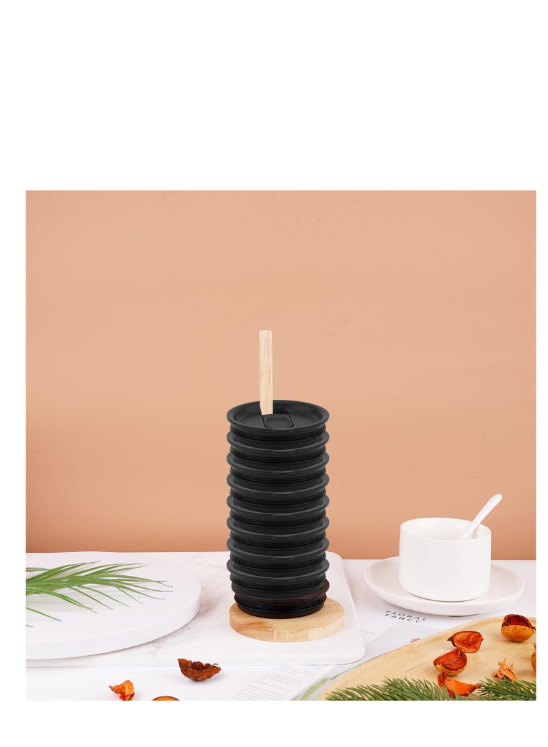 SYOSI Lid Organizer Space-Saving Design Detachable Tumbler Lid Holder Vertical Storage for YETI Lids Up to 12 Lids Wooden Cup Water Bottle Lid Storage Rack Stand for Kitchen Cabinet and Countertop - Image 5