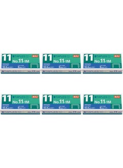 Max No. 11-1M Staples For Vaimo Staplers, 6 Packs 