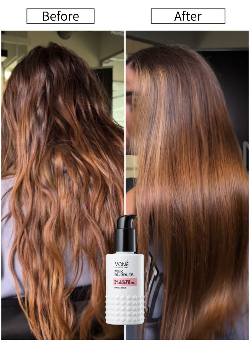 MONE Professional Multi-effect All In One Fluid - Lightweight 10 In 1 Cream-fluid, Recovery Care, Express Care Before Styling, Split Ends Care, Long Hair Care, Fine Hair Care, Blonde Hair Care, Dry Curly Hair, Lightweight Texture, Sun Protection, 150ml  - Image 3