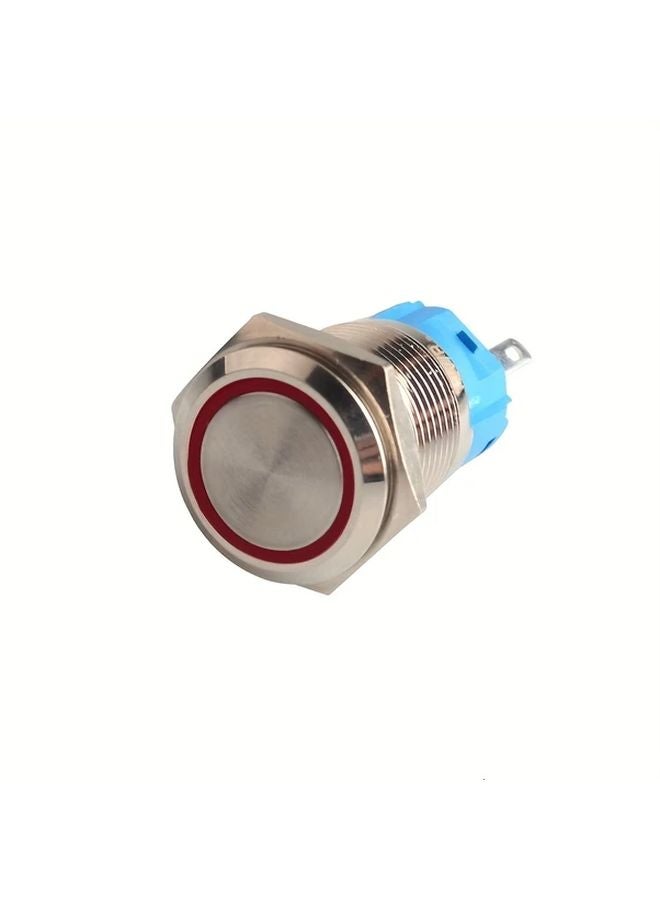 1PC 16MM Metal Momentary Button Switch 12 24V Red Self Reset For Car Horn Start - Image 1