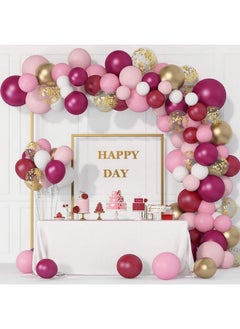 129Pcs Burgundy Pink Balloons Garland Arch Kit, Light Pink Gold White Balloons Confetti Latex Metallic Balloons For Birthday Baby Shower Wedding Party Decorations Supplies - pzsku/ZB31DB1AACDAE9B7E6F1BZ/45/_/1680517711/1c0183f4-f994-49d4-983b-b51f7e65aa5a