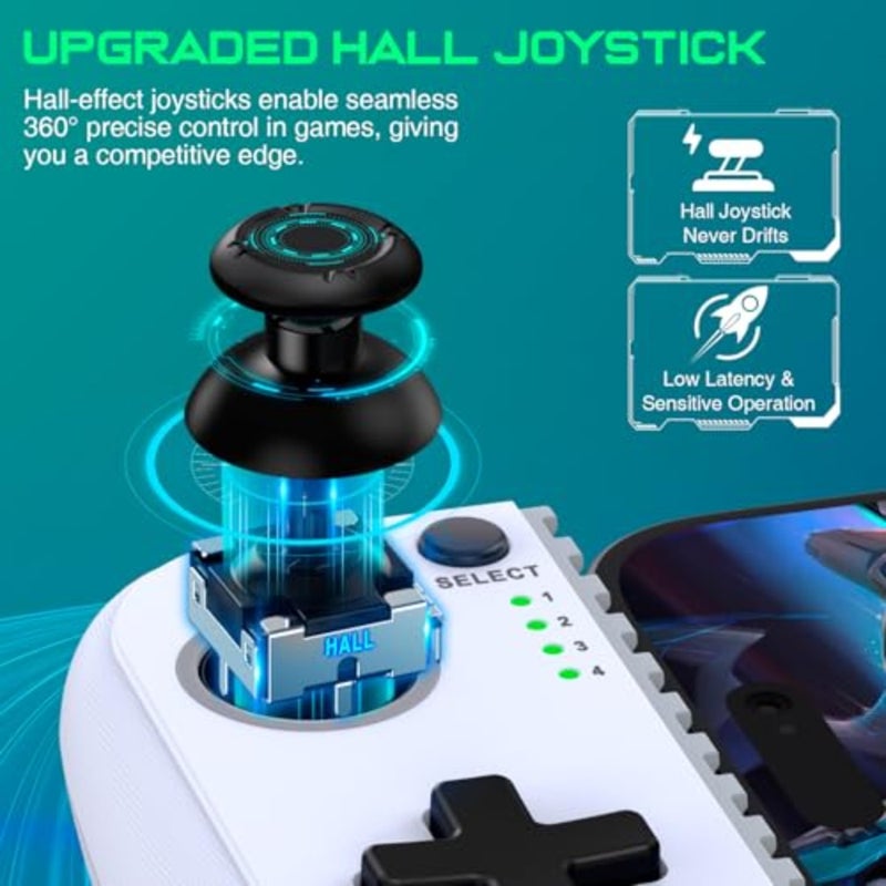 Mobile Gaming Controller for iPhone/Android, Wireless Phone Controller with Hall Joysticks, Mobile Controller Phone Case Support for Xbox Game Pass, Steam Link and More - Image 5