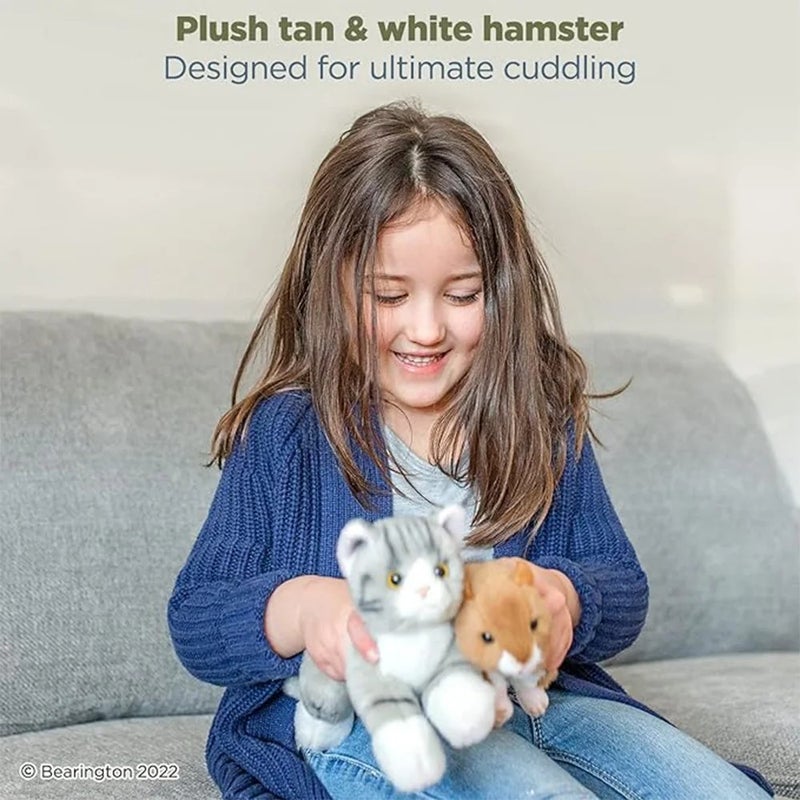 Y&D ASTM Realistic Brown Plush Hamster with Natural Whiskers Petlike Stuffed Animal Toy for Kids 6 Inches Standing Hamster Toys - Image 5