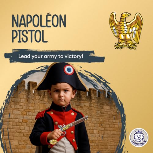 Liontouch Napolon Pistol for Kids Age 38 Years Pretend Play Foam Toy in Authentic French Style for Children Safe Weapon Battle Accessory for Boys Dress Up Costumes - Image 5