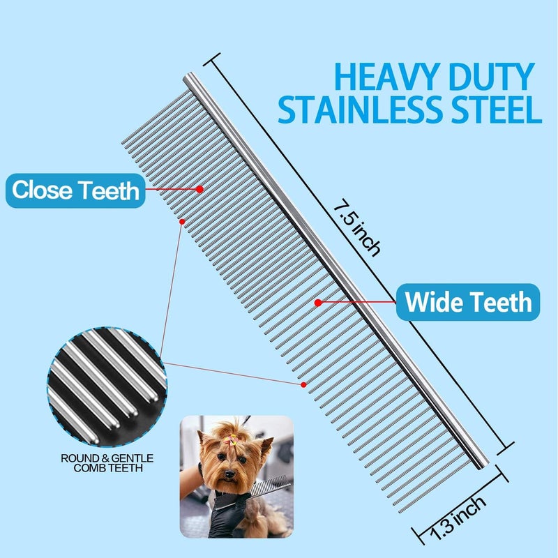 maxshop Dog Grooming Scissors Kit, Heavy Duty Titanium Stainless Steel Professional Pet Grooming Scissors Kit with Comb, Straight Scissors, Curved Scissors, Thinning Shears for Dogs and Cats - Image 5