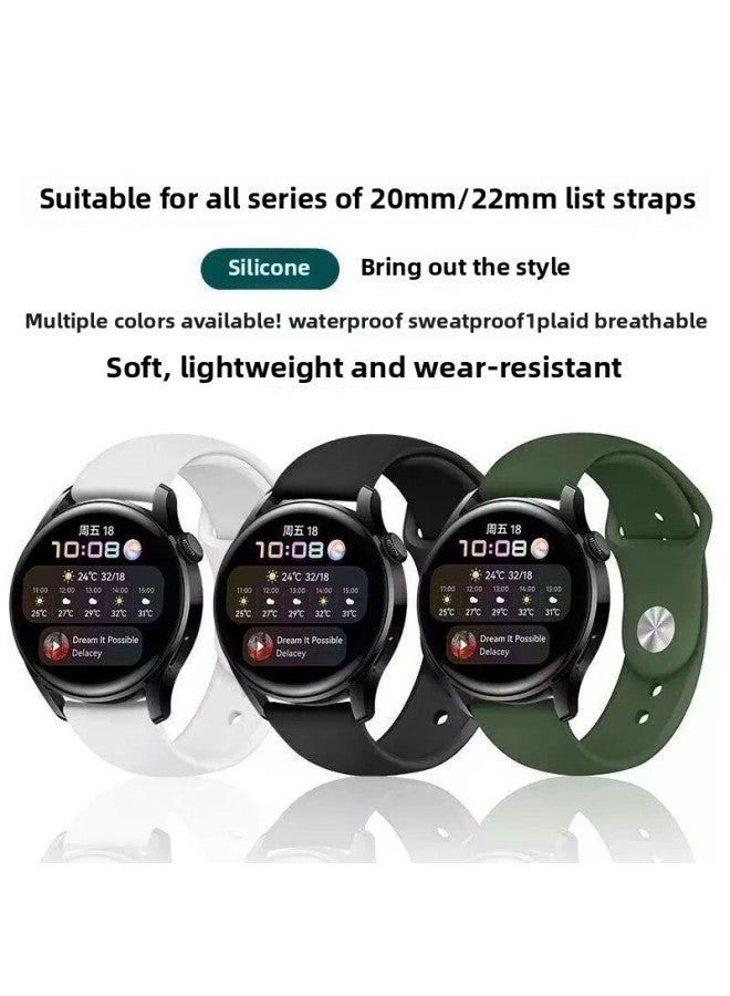 Loquat For Huawei Gt4 Strap Gt3 Sports Gt2 Silicone Gt For Huawei Watch3pro Wristband Anti-buckle Glory Gs-Color:Strap With Earrings 【midnight Blue】 Without Watch - For Huawei Ultimate Extraordinary Master  - Image 3