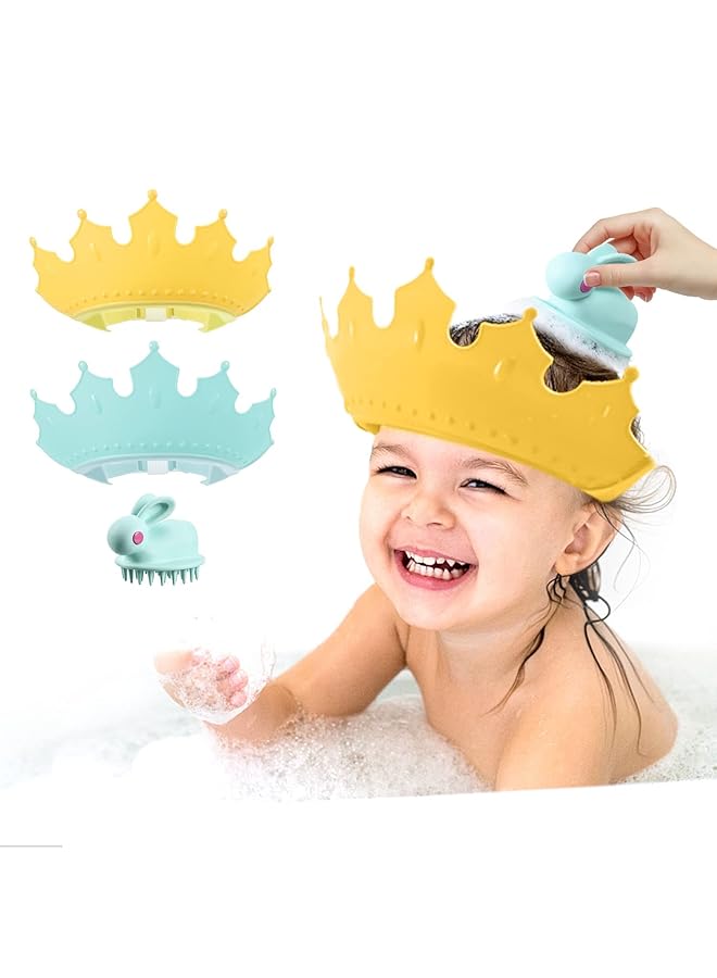 Excefore Shower Cap Soft Adjustable Baby Bath Head Cap Visor For Washing Hair，Shower Bathing Protection Bath Cap Protect Baby'S Eyes And Ears - Image 1